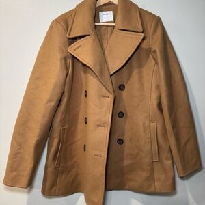Old navy womens Oversized Double-Breasted Pea Coat size L pockets long sleeves